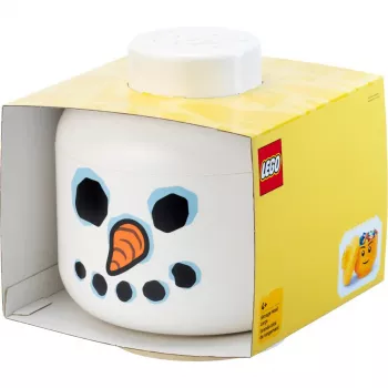 Storage Head Snowman large by room copenhagen — úložná nádoba na hračky kompatibilná s LEGO, biela