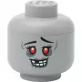 Room Copenhagen LEGO úložná hlava „Zombie“ malá sivá – úložná nádoba na hračky