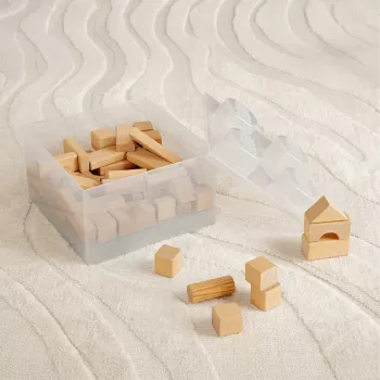 Storage Brick 4 Top Lid Glitter (transparentná) od room copenhagen — úložná krabica kompatibilná s LEGO, 4 výstupky, transparentná trblietavá