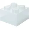 Storage Brick 4 Top Lid Glitter (transparentná) od room copenhagen — úložná krabica kompatibilná s LEGO, 4 výstupky, transparentná trblietavá