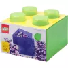 Storage Brick 4 veko Translucent (svetlozelená/transparentná) od room copenhagen – plastová úložná nádoba kompatibilná s LEGO