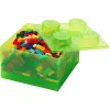 Storage Brick 4 veko Translucent (svetlozelená/transparentná) od room copenhagen – plastová úložná nádoba kompatibilná s LEGO