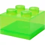 Storage Brick 4 veko Translucent (svetlozelená/transparentná) od room copenhagen – plastová úložná nádoba kompatibilná s LEGO