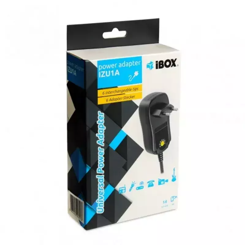 Napájací zdroj IBOX IZU1A pre interiér 100–240 V čierny, 75×35×43 mm