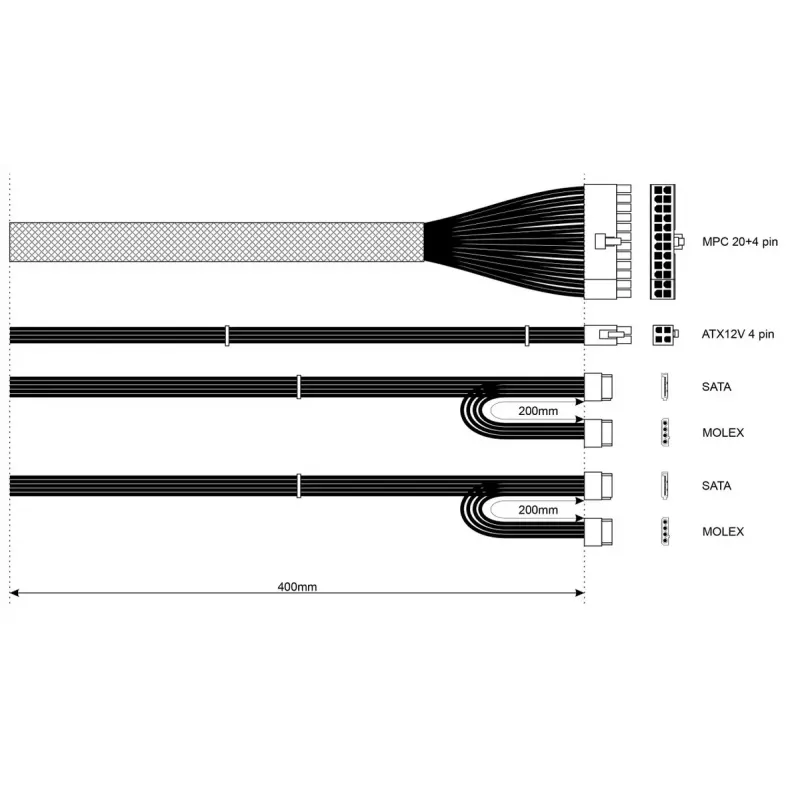 Akyga AK-I1-200 200 W Flex-ATX napájací zdroj, pasívne PFC, 40 mm ventilátor, sivá