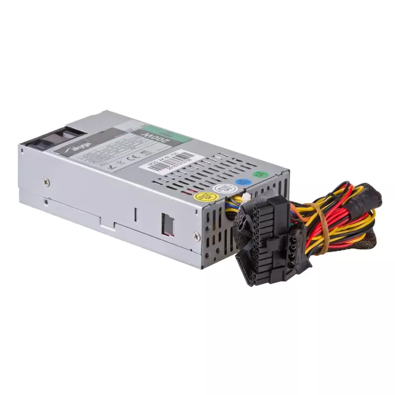 Akyga AK-I1-200 200 W Flex-ATX napájací zdroj, pasívne PFC, 40 mm ventilátor, sivá