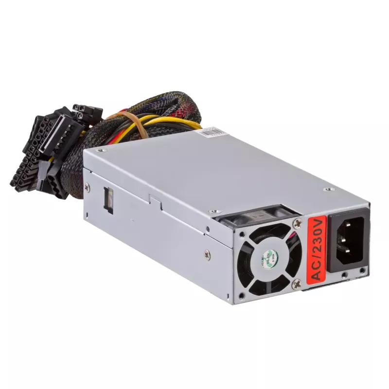 Akyga AK-I1-200 200 W Flex-ATX napájací zdroj, pasívne PFC, 40 mm ventilátor, sivá