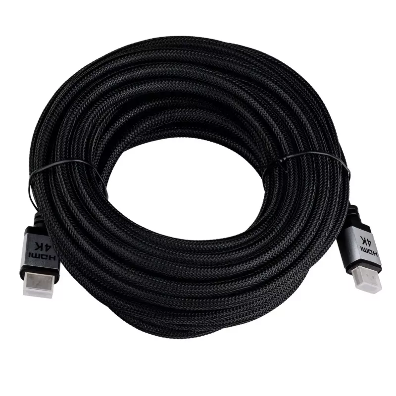Akyga AK-HD-100P HDMI-2.0 kábel, opletený, PRO séria, 10 m, čierny