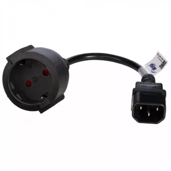 Akyga AK-PC-10A napájací adaptérový kábel IEC C14 na zásuvku (CEE 7/3), 10 A, 0,15 m, čierny