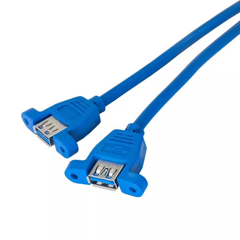 Akyga AK-CA-62 interný USB-3.0 adaptérový kábel, 19-pinový header na 2 x USB-A konektor samica, 0,65 m