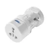 Akyga AK-AD-61 univerzálny cestovný adaptér, celosvetový, 10 A, biely
