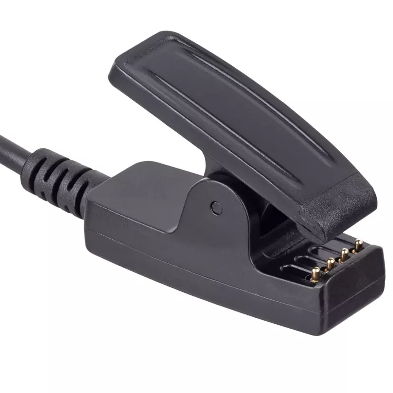 Akyga AK-SW-18 USB nabíjací kábel s klipom pre Garmin Forerunner 230 / 235 / 630 / 645 / 735XT, 1 m, čierny