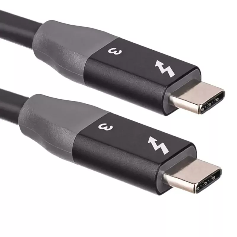 Akyga AK-USB-34 USB-C na USB-C Thunderbolt-3 kábel, 40 Gbit/s, 100 W, 1,5 m, čierna