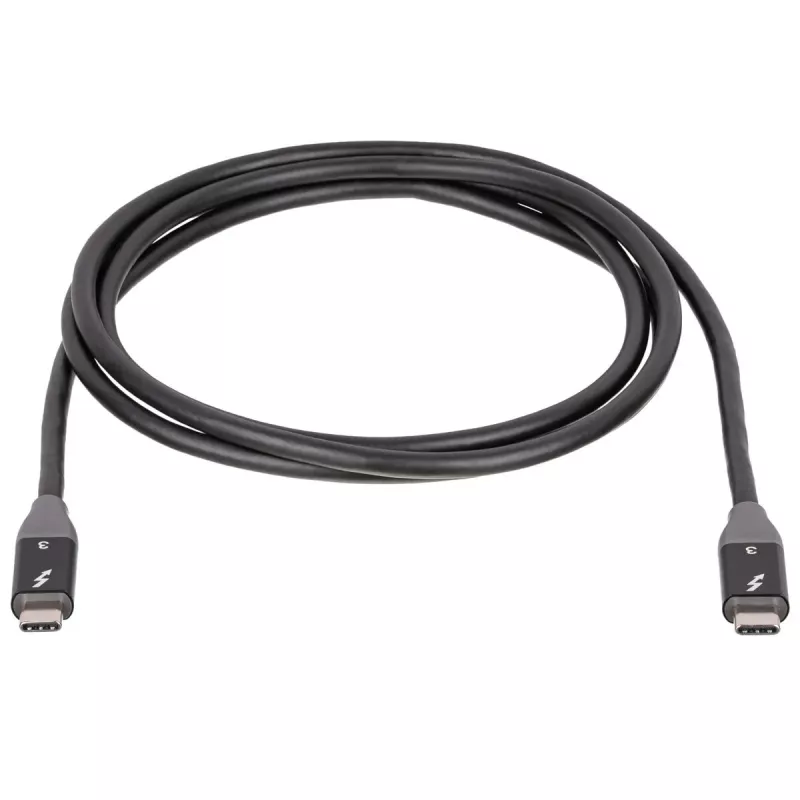 Akyga AK-USB-34 USB-C na USB-C Thunderbolt-3 kábel, 40 Gbit/s, 100 W, 1,5 m, čierna