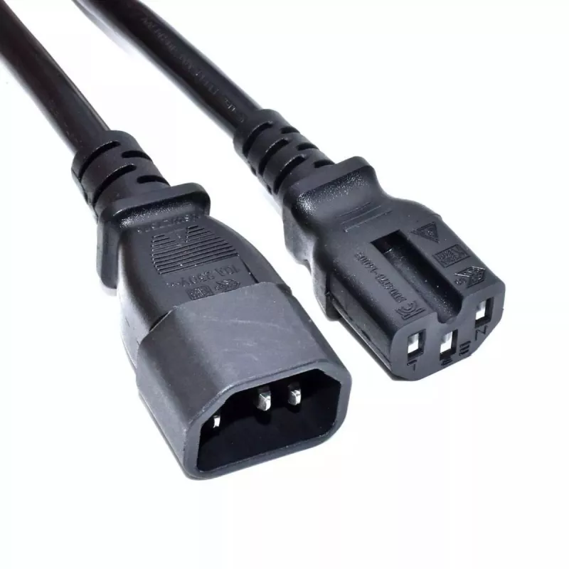 Akyga AK-UP-06 serverový napájací kábel IEC C14 na C15, 1,8 m, čierny