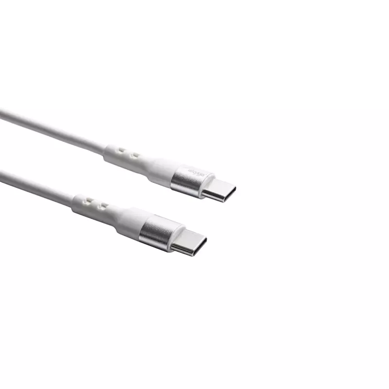 Akyga AK-USB-41 USB-C na USB-C kábel, USB 2.0, 60 W, 1,8 m, biely