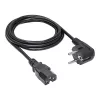 Akyga AK-UP-08 serverový napájací kábel, CEE 7/7 na IEC C15, meď 3 x 1 mm², 1,8 m, čierny