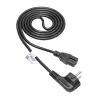 Akyga AK-UP-08 serverový napájací kábel, CEE 7/7 na IEC C15, meď 3 x 1 mm², 1,8 m, čierny