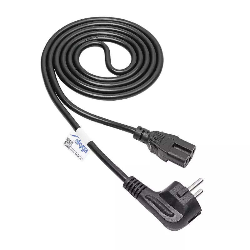 Akyga AK-UP-08 serverový napájací kábel, CEE 7/7 na IEC C15, meď 3 x 1 mm², 1,8 m, čierny