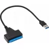 Akyga AK-CA-86 SATA na USB-A 3.0 adaptérový kábel pre 2,5-palcové disky, 0,3 m, čierna