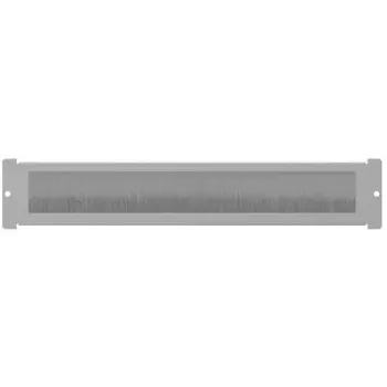 19-palcový kefový panel LANBERG AK-1106-S — sivý, manažment káblov pre 1U rack otvor