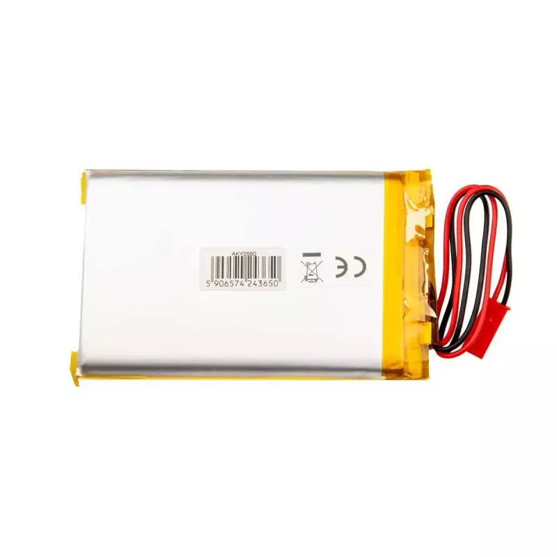 Akyga AKY0580 LP805080 Li-Po batéria 3,7 V 4000 mAh s PCM, JST 2,54 mm 2-pin, 150 mm kábel