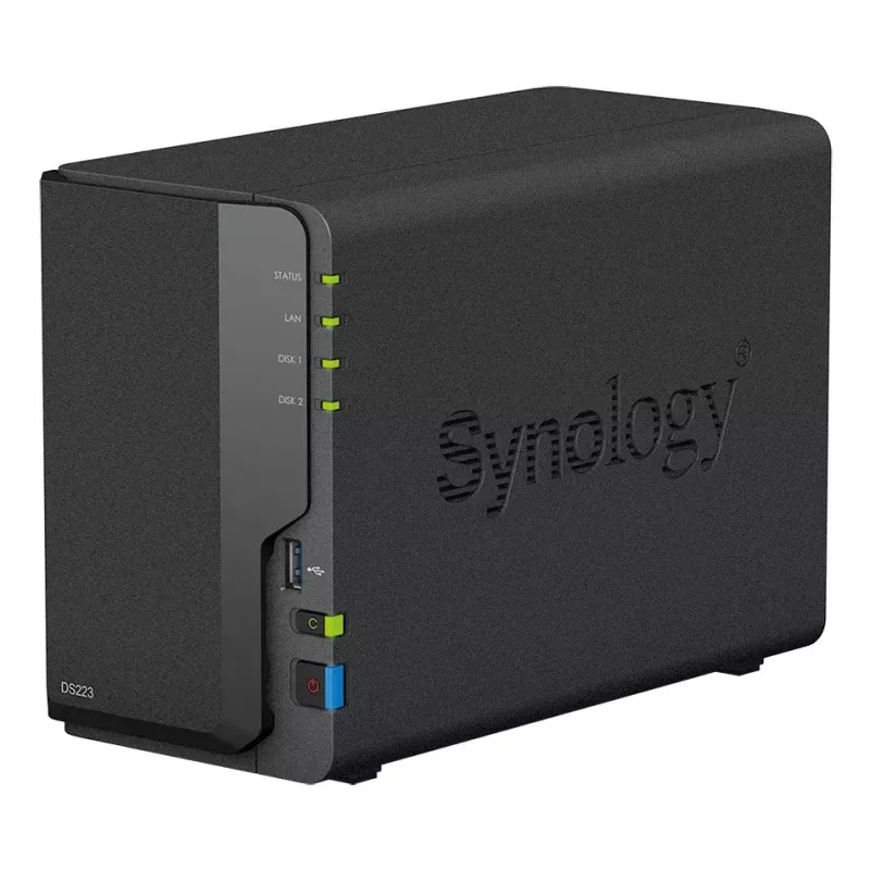 Synology DiskStation DS223 2-Bay NAS balenie s 2x 6TB HAT3300 (12TB)