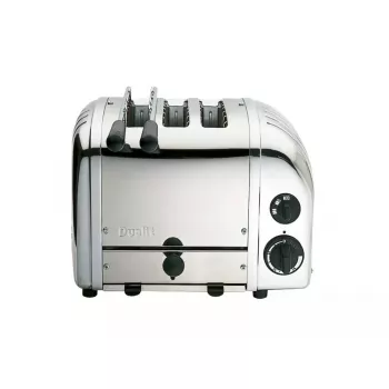 3-slotový toaster Dualit Combi 2+1S, 1700 W, strieborný hliník/nerez