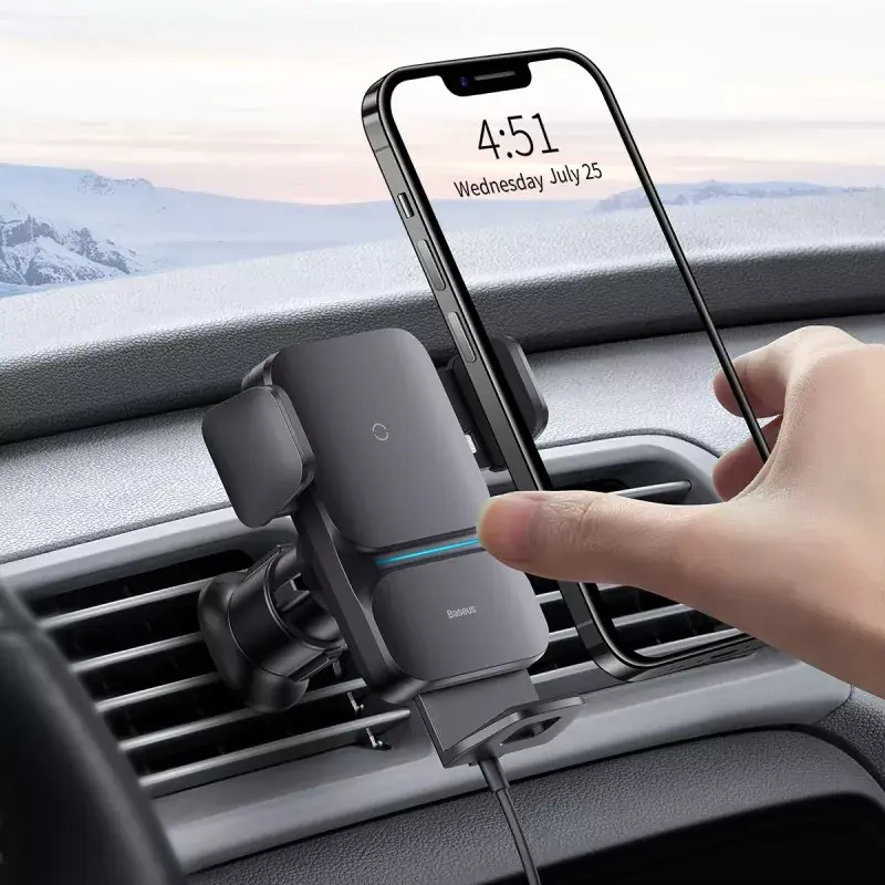 Aktívny držiak Baseus Wisdom autodržiavač Wireless Charger