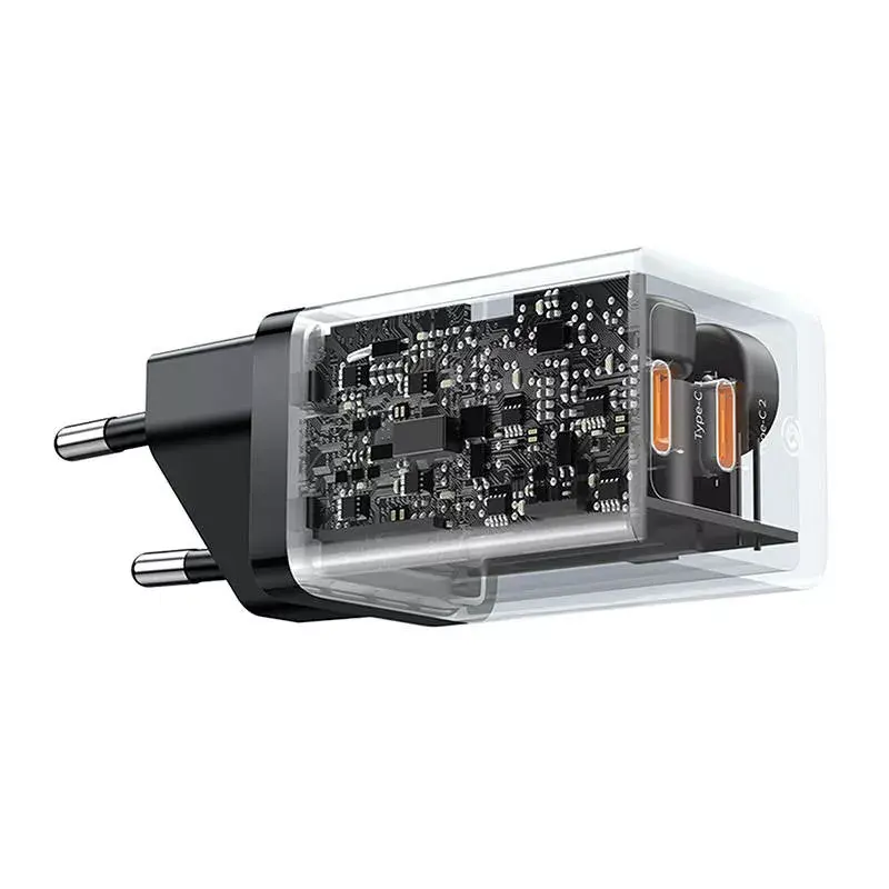 Nástenná nabíjačka Baseus GaN5 40 W, 2x USB-C (čierna)