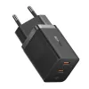 Nástenná nabíjačka Baseus GaN5 40 W, 2x USB-C (čierna)