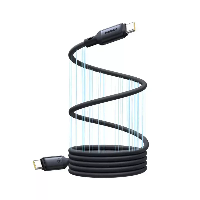 USB-C na USB-C kábel Baseus PicoGo 1 m, čierny, prenos dát až 0,48 Gbit/s