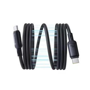 USB-C na USB-C kábel Baseus PicoGo 1 m, čierny, prenos dát až 0,48 Gbit/s