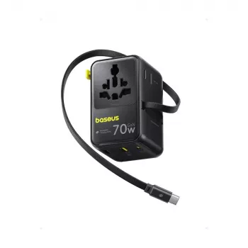 Nabíjačka Baseus EnerCore CG11 — Indoo-AC rýchlonabíjačka, 2x USB‑C, 1 m kábel, čierna