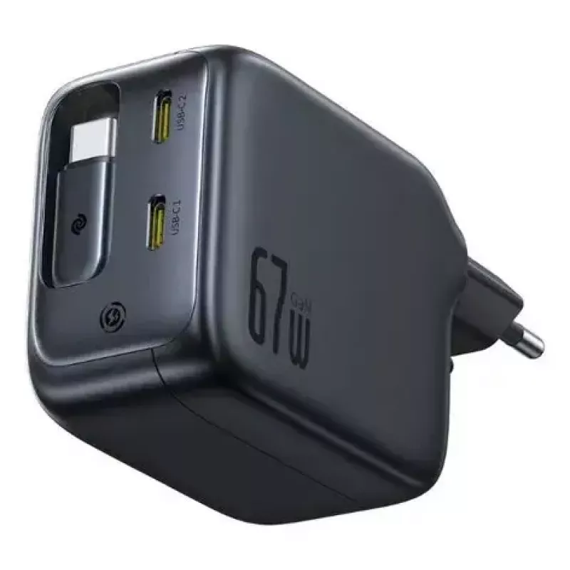 Nabíjačka Baseus EnerCore CJ11 rýchlonabíjačka 3C 67W — 3× USB-C, AC vstup, čierna