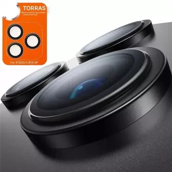 TORRAS LensGuard ochrana objektívu fotoaparátu pre iPhone 17 Pro Max, čierna
