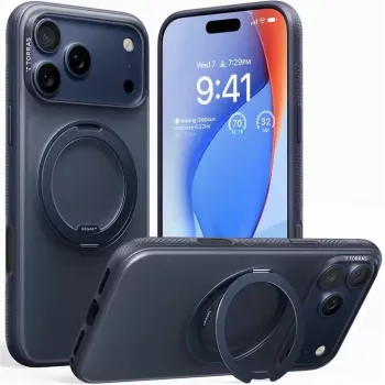 Puzdro na telefón Torras Ostand R Fitness Series pre iPhone 17 Pro Max, námornícka modrá