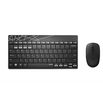 Sada klávesnice a myši Rapoo 8000M Universal Bluetooth QWERTZ nemecká čierna