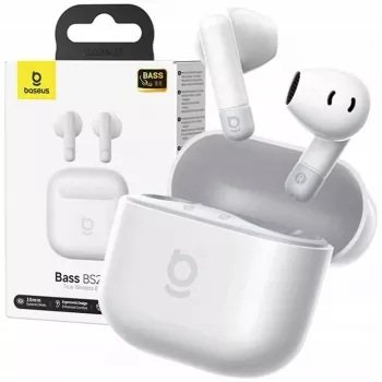 In-ear slúchadlá bezdrôtové Baseus Bass BS2 Lite TWS — biele