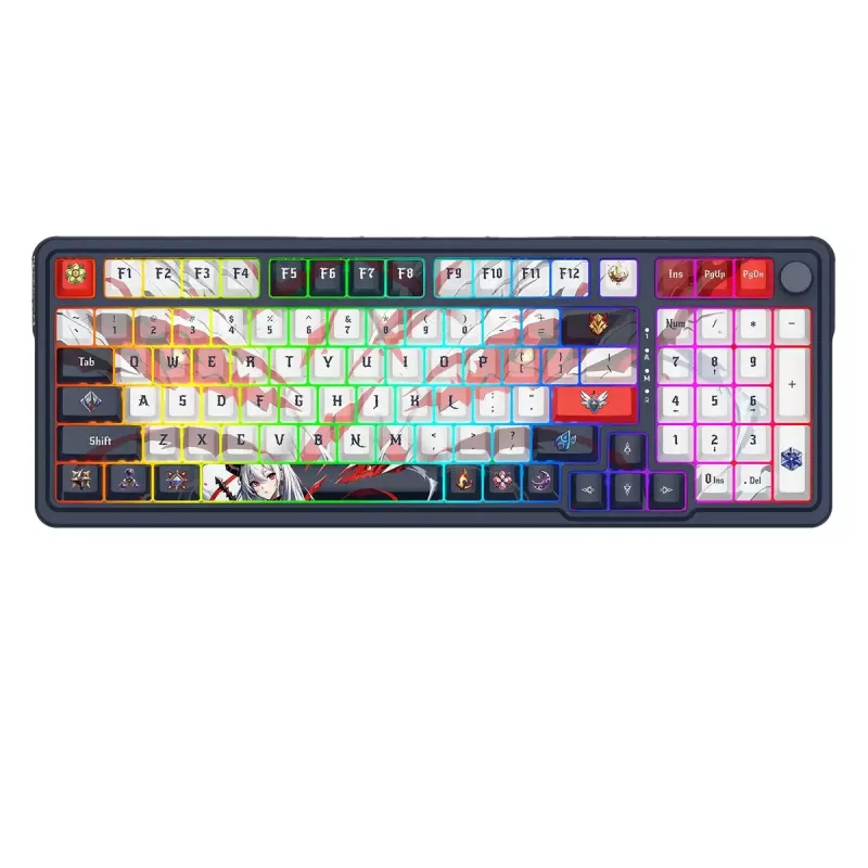 Mechanická klávesnica REDRAGON K686AK-RGB-PRO — RF Wireless + USB, Navy White, 1,5 m kábel