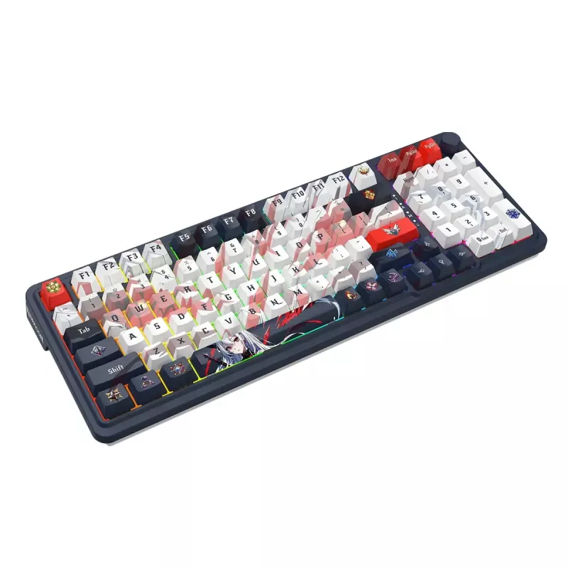 Mechanická klávesnica REDRAGON K686AK-RGB-PRO — RF Wireless + USB, Navy White, 1,5 m kábel