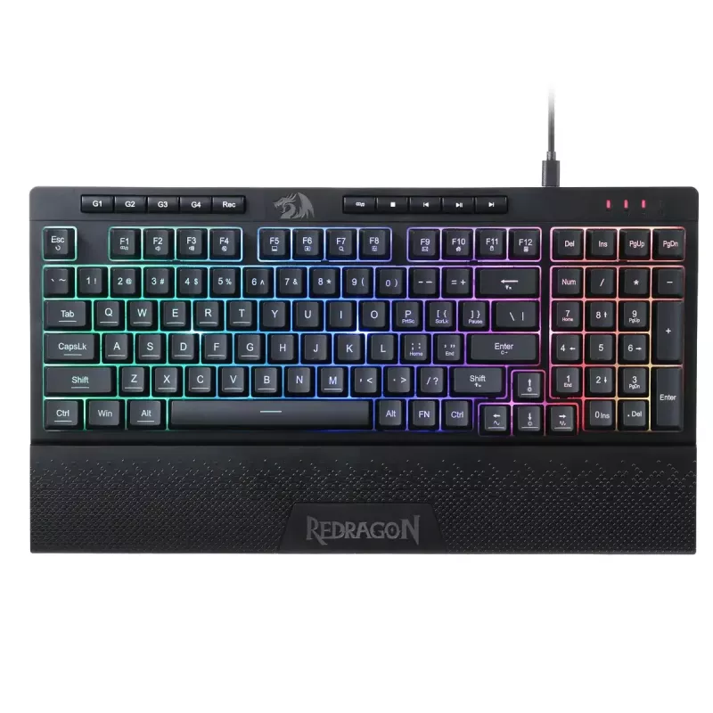 Klávesnica REDRAGON K515-RGB SHIVA 98 USB čierna membránová káblová