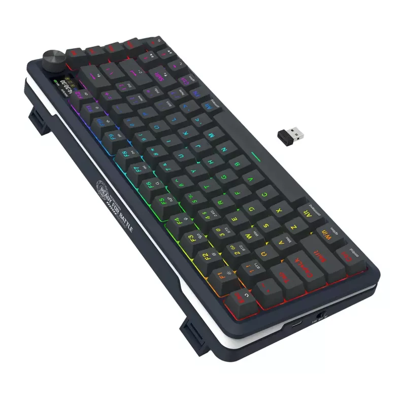 Mechanická klávesnica REDRAGON K708-RGB-PRO s USB, RF Wireless a Bluetooth, 1,5 m kábel, čierna, 0,76 kg