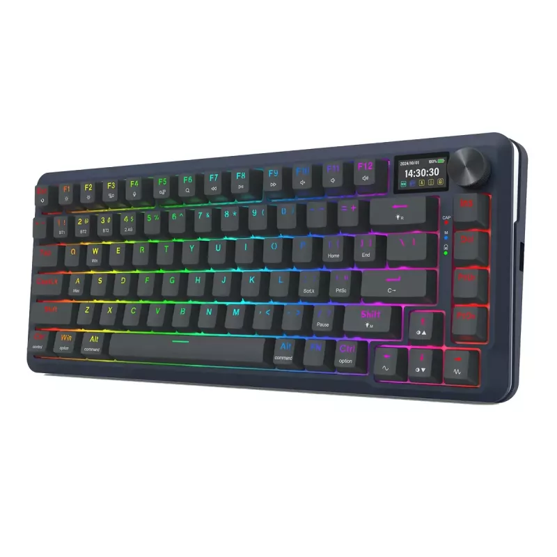 Mechanická klávesnica REDRAGON K708-RGB-PRO s USB, RF Wireless a Bluetooth, 1,5 m kábel, čierna, 0,76 kg