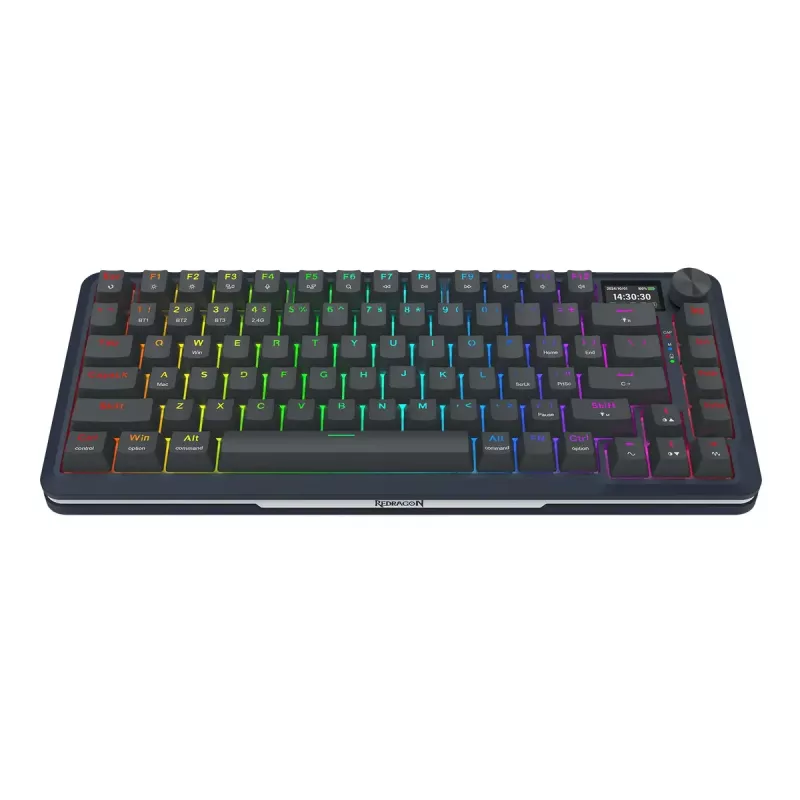 Mechanická klávesnica REDRAGON K708-RGB-PRO s USB, RF Wireless a Bluetooth, 1,5 m kábel, čierna, 0,76 kg