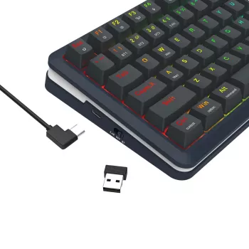 Mechanická klávesnica REDRAGON K708-RGB-PRO s USB, RF Wireless a Bluetooth, 1,5 m kábel, čierna, 0,76 kg