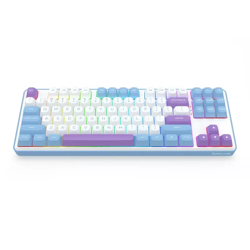 Mechanická klávesnica REDRAGON K707WBP-RGB-PRO káblová USB modrá biela