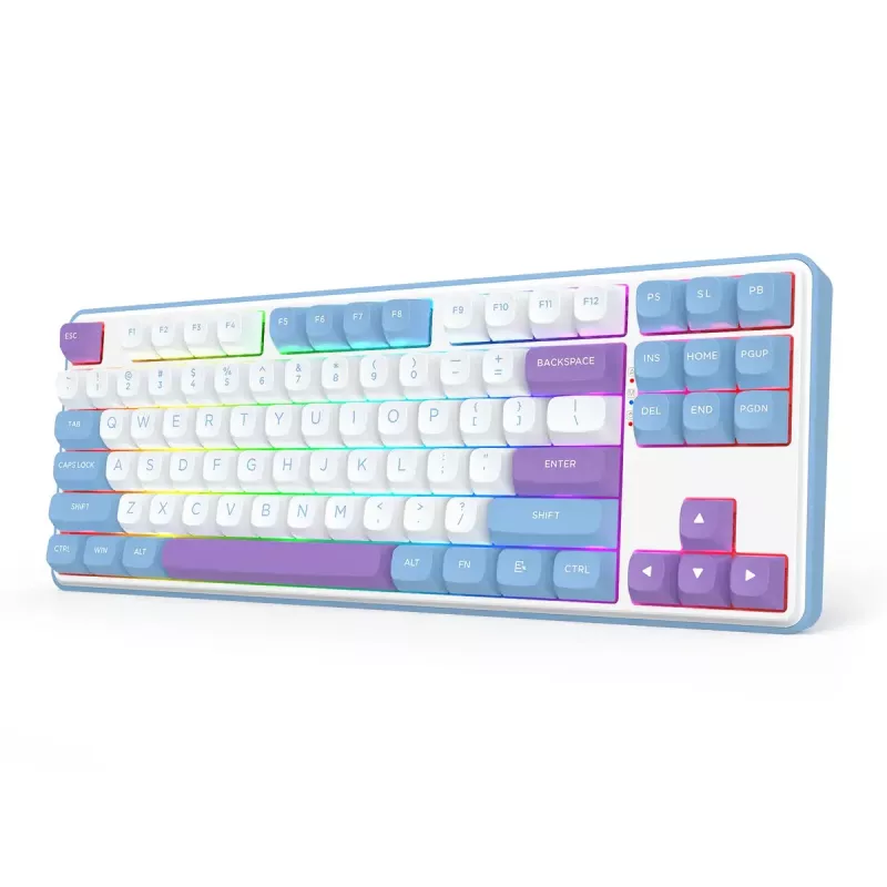 Mechanická klávesnica REDRAGON K707WBP-RGB-PRO káblová USB modrá biela
