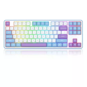 Mechanická klávesnica REDRAGON K707WBP-RGB-PRO káblová USB modrá biela