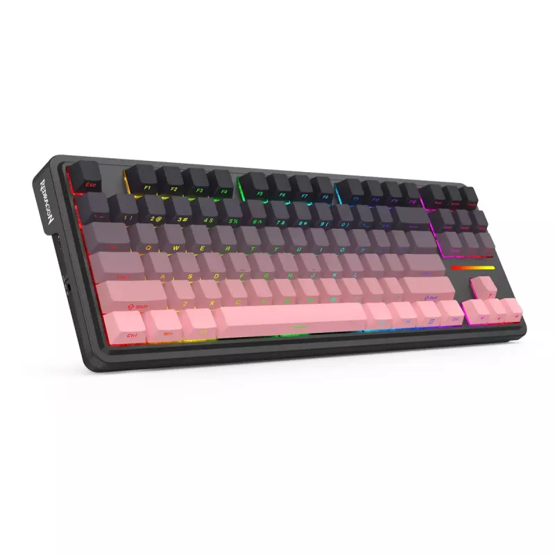 Mechanická klávesnica REDRAGON Antonium Pro K728SP-RGB-PRO — USB, RF Wireless, Bluetooth, čierna/ružová